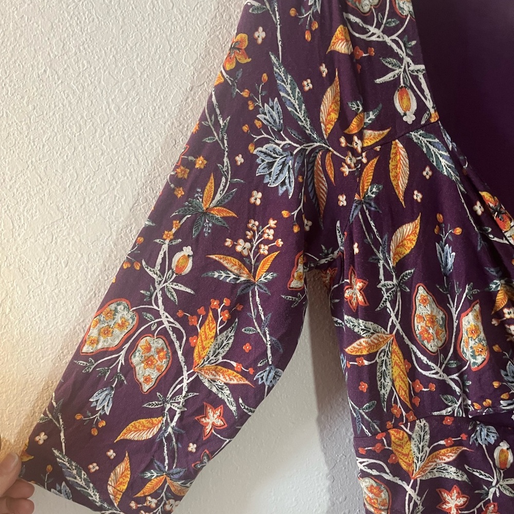 NWT! Anthropologie Maeve Beloved Purple Floral Midi Dress - Picture 7 of 12